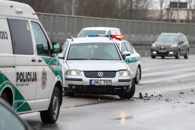 Dviejų automobilių avarija Vilniuje