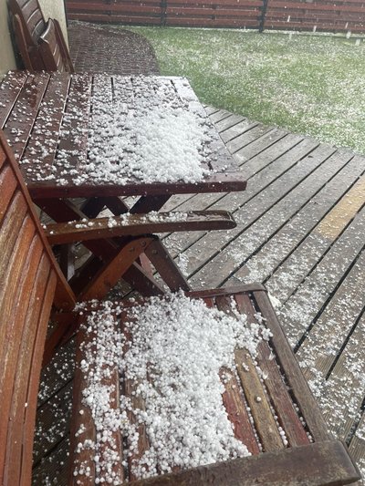 Veronikos Toliušytės užfiksuota kruša, nuotr. iš asmeninio archyvo. 