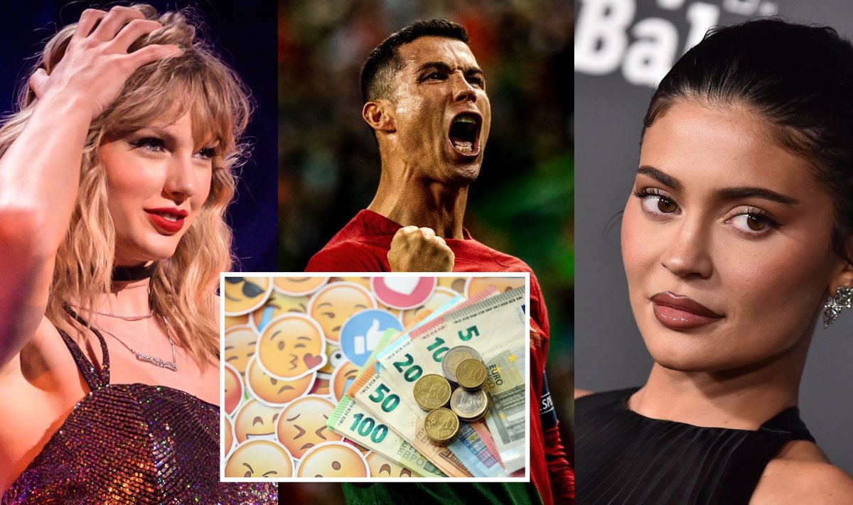 Taylor Swift, Cristiano Ronaldo, Kylie Jenner