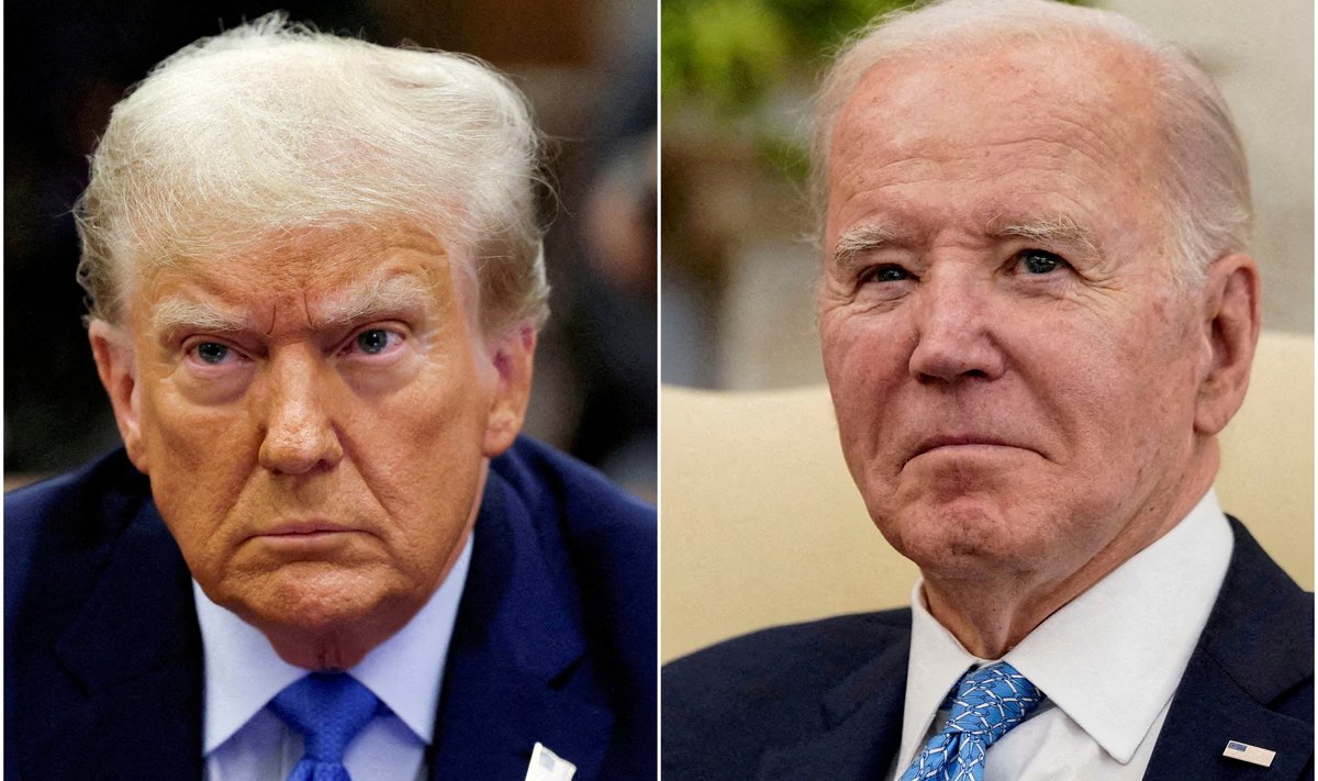 D. Trumpas priėmė J. Bideno iššūkį susigrumti per debatus