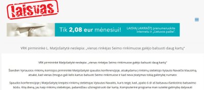 Skaitytojus bando sudominti melaginga antrašte