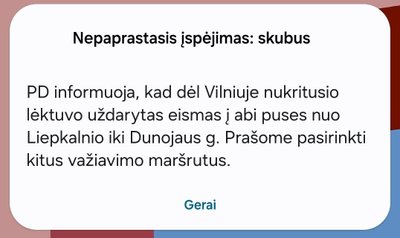 PD informuoja, kad dėl Vilniuje nukritusio lėktuvo uždarytas eismas į abi puses nuo Liepkalnio iki Dunojaus g