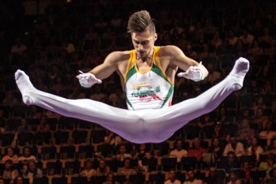 Europos gimnastikos čempionatas. Pratimų ant skersinio finalas. Robertas Tvorogalas / FOTO: Alfredas Pliadis