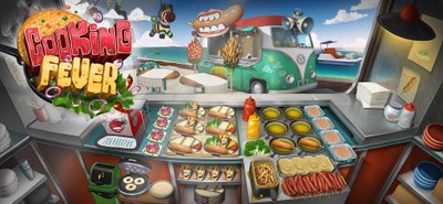 Žaidimo „Cooking Fever“ restorano grafinis perėjimas nuo eskizo iki galutinio varianto