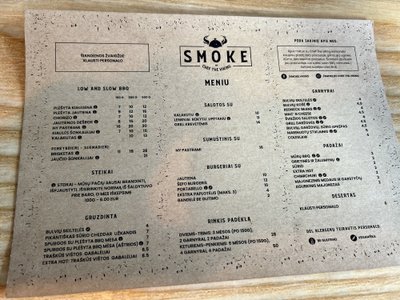 Užkalnis „Smoke“ restorane