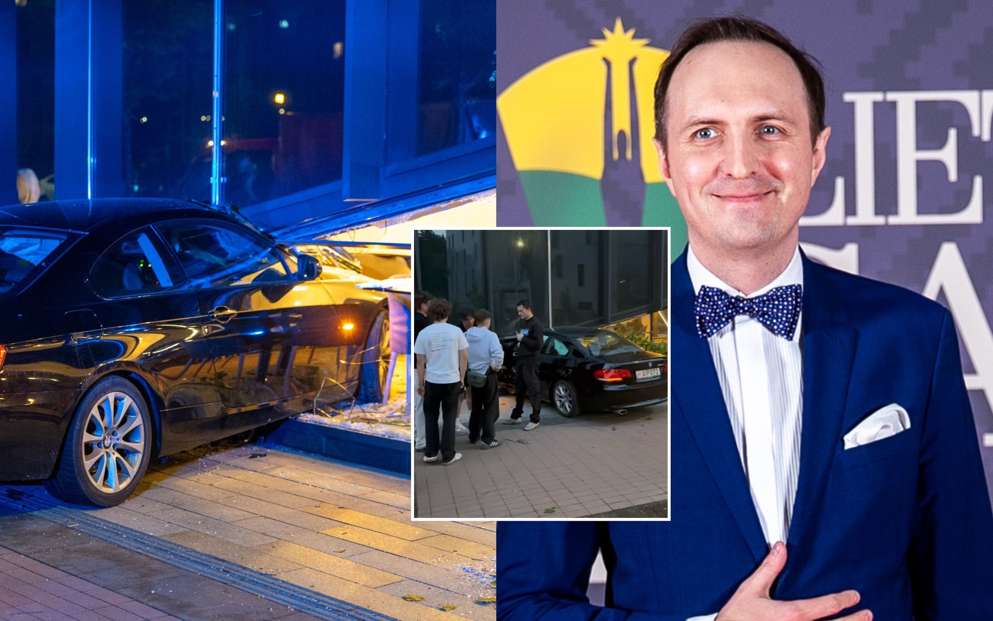 Witness describes car crashing into Vilnius hotel, criticizes driver's attitude