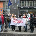 A dozen Belarusians at rally in Vilnius to support pro-Ukraine fighter Veremeichik