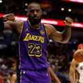 Lemiamu metu svarų atsaką radęs Karalius Jamesas  išlaikė „Lakers“ pergalių kelyje 