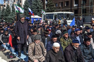 Ingušai protestuoja prieš žemės apsikeitimą su Čečėnija