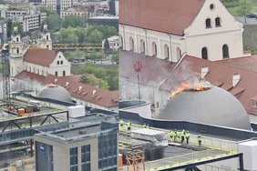 Vilniaus centre degė planetariumo stogas