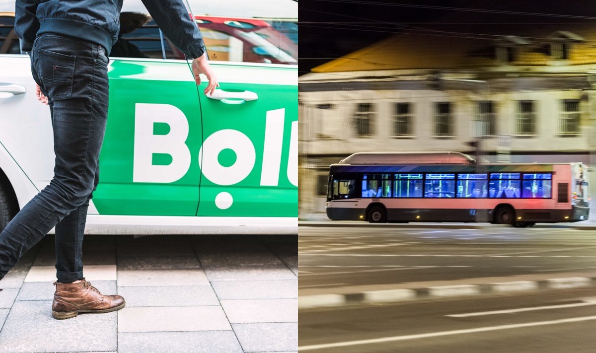 „Bolt“ ir naktiniai autobusai