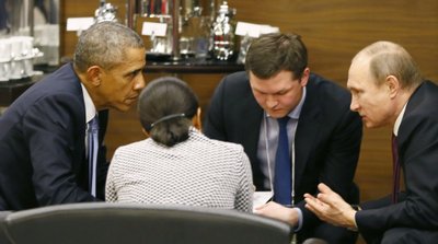 Barackas Obama, Vladimiras Putinas, Susan Rice ir vertėjas