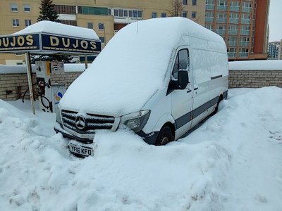 Panevėžyje sniegas