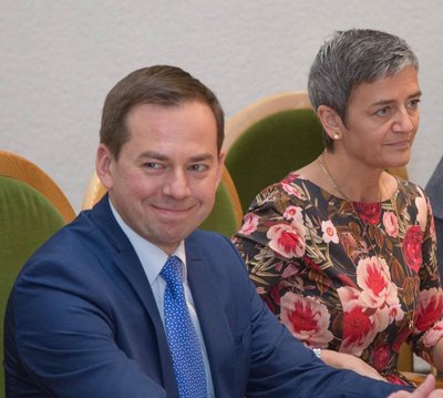 Arnoldas Pranckevicius su komisare Vestager