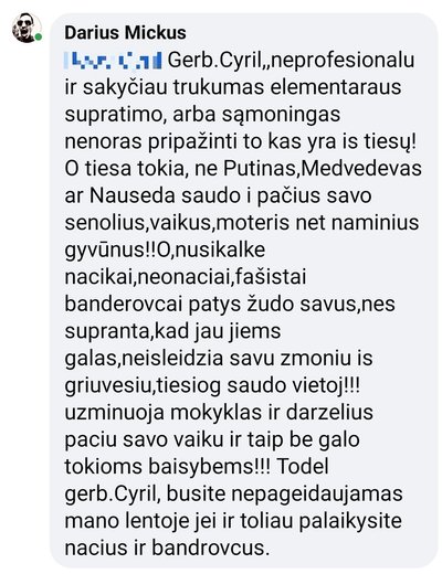 Dariaus Mickaus vardu atsiradęs įrašas