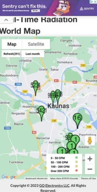 KAUNIETĮ IŠGĄSDINO MELAGINGI RADIACIJOS DUOMENYS INTERNETE