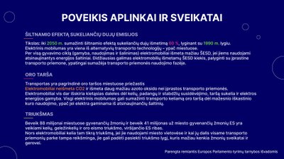 Poveikis aplinkai ir sveikatai