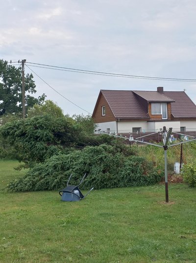 Nuostoliai po škvalo Kybartuose, skaitytojos Juditos nuotr.