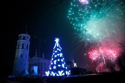 Kaledų eglės įžiebimas Vilniaus Katedroje