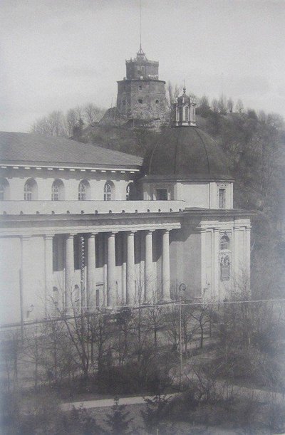 Vilniaus katedra ir Gedimino bokštas apie 1917 m.