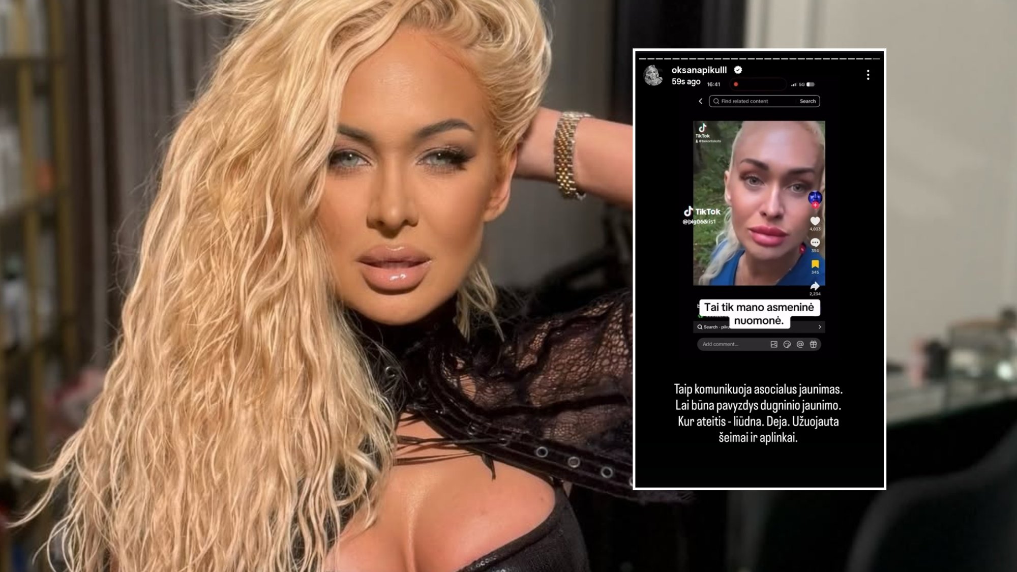 Lithuanian influencer addresses online negativity