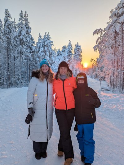 Rūta Peleckienė su vaikais Suomijoje