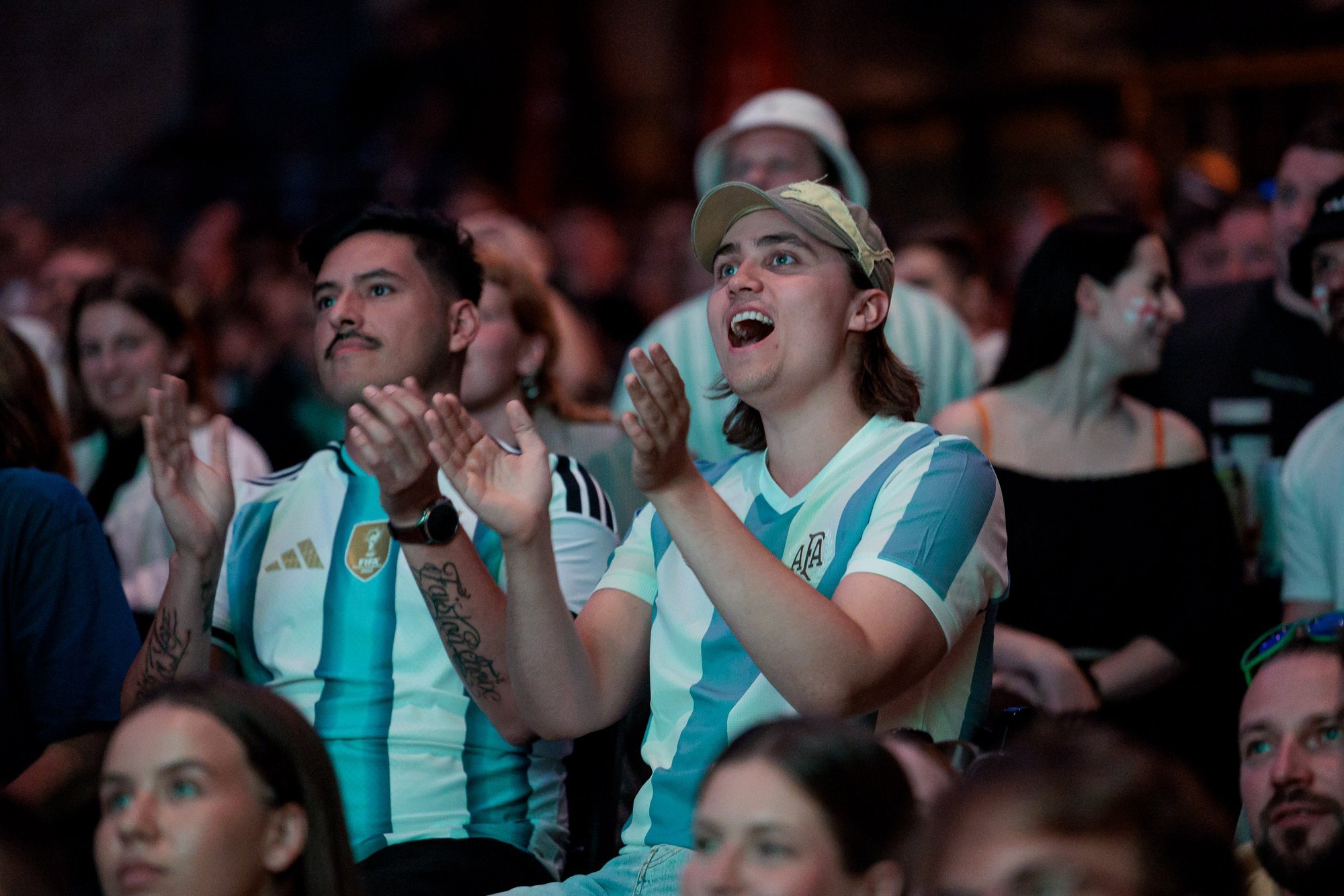 Vilnius Residents' Emotions Amidst Breathtaking England vs. Argentina Match