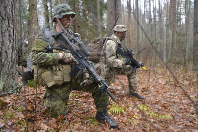 Soldiers in the Iron Sword 2015 NATO exercise