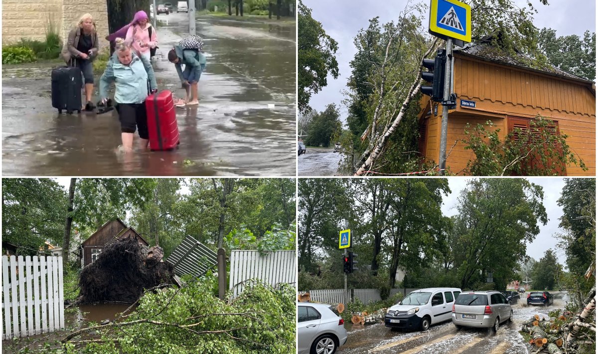 Latvijos kurortą Jūrmalą nuniokojo smarki audra