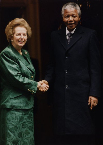 Margareth Thatcher ir Nelsonas Mandela