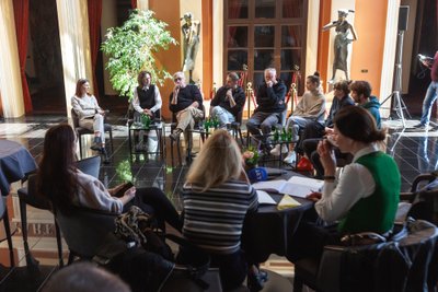 Dmitrijaus Krymovo „Requiem“ premjeros Klaipėdos dramos teatre spaudos konferencija