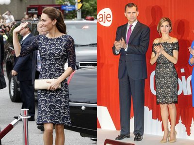 Kembridžo hercogienė Catherine ir Ispanijos princesė Letizia