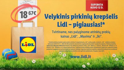  Lidl krepšelis - pigiausias