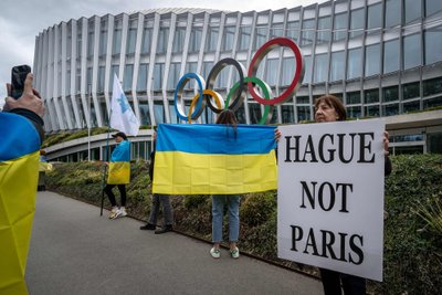 Protestas prieš leidimą Rusijos sportininkams dalyvauti olimpinėse žaidynėse