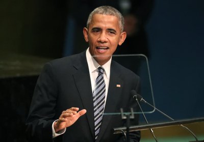 Barackas Obama sako kalbą JT