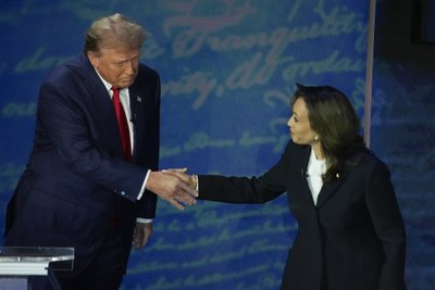 Donaldas Trumpas ir Kamala Harris