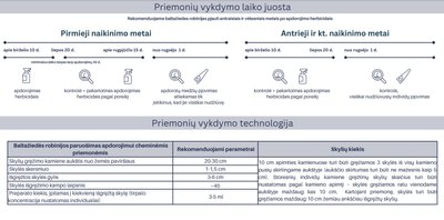 Robinijos naikinimo schema