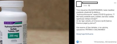 Klaidinanti „Facebook“ socialiniame tinkle pasirodžiusi žinutė