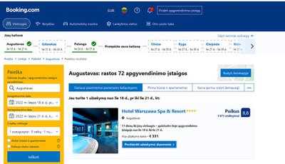 Klientė užsisakė per booking.com