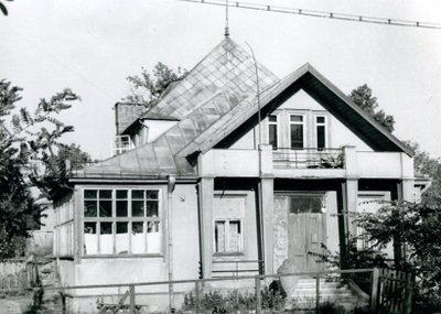 P. Rusecko vila Perkūno alėjoje.   1956 m., A. Vasiljevo nuotrauka iš KTU ASI archyvo.