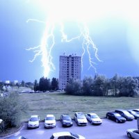 На части территории Литвы ночью шли сильные дожди с грозами