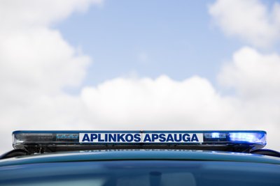 Demonstracinis Aplinkos apsaugos departamento automobilių taršos patikrinimas Vilniuje