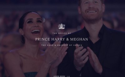 Meghan Markle ir princo Harry internetinė svetainė