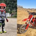 Keturmetis ekstremalaus sporto entuziastas Hubertas jau valdo galingą motociklą: pasiekia iki 60 km/h greitį