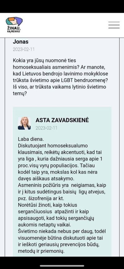 A. Zavadskienės komentaras 