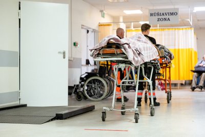 Kauno klinikų Skubiosios pagalbos skyrius. Rūšiavimo zona