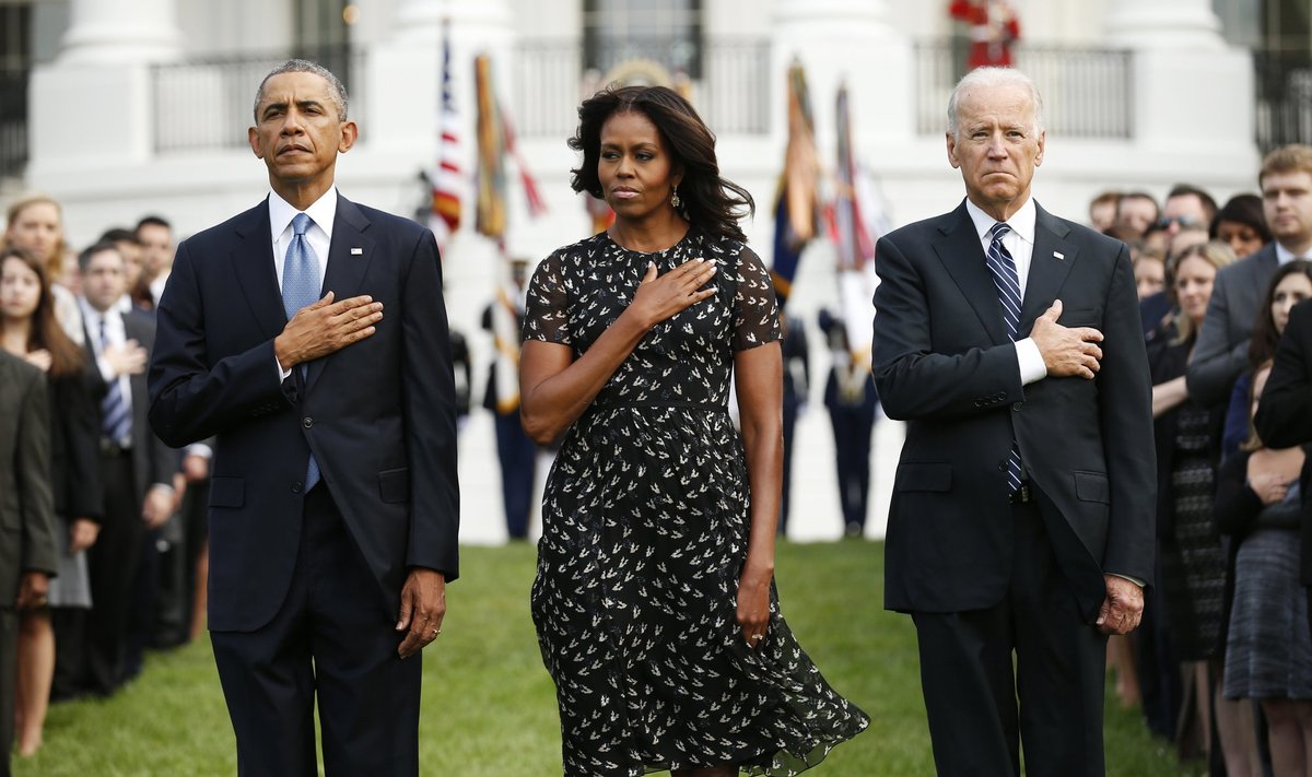 Barackas Obamas, Michelle Obama ir Joe Bidenas 2014 m.