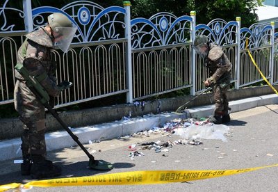 Šiaurės Korėja žada liautis siuntusi balionus su šiukšlėmis į Pietų Korėją