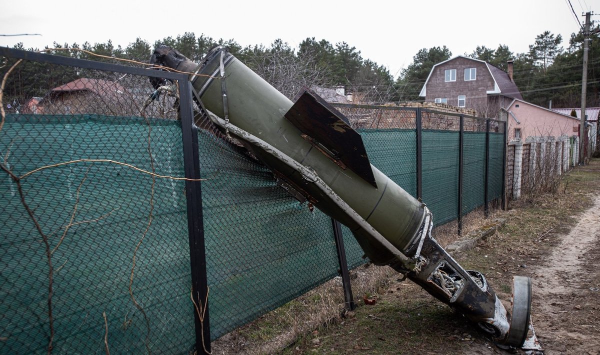 Ukrainiečių karių numušta rusų balistinė raketa