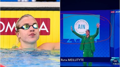 Akibrokštas: Meilutytė olimpiniame baseine pristatyta kaip neutrali sportininkė